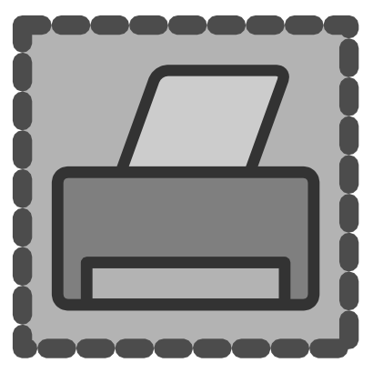 Icône gris imprimante à télécharger gratuitement